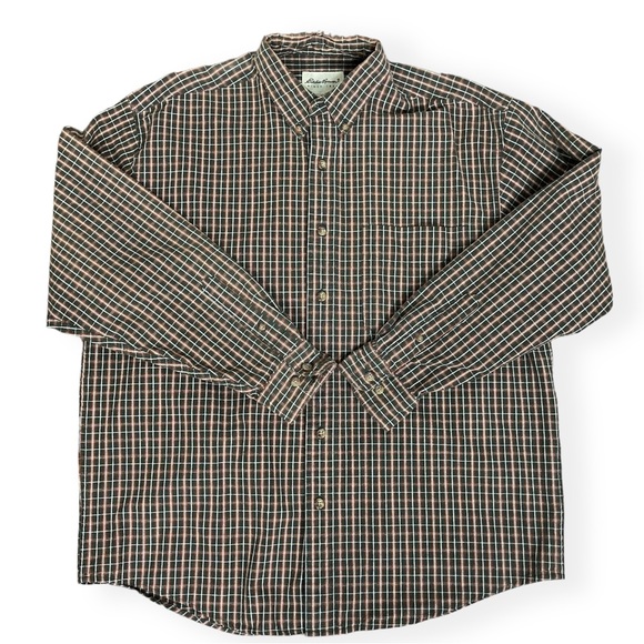 Eddie Bauer Plaid Button Down Long Sleeve Shirt Size Medium - Picture 9 of 9